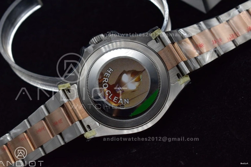 Gold Best Dial Edition Plated VR3235 904L 1:1 Yacht-Master Steel Black Rose Bracelet On 126621 SS Clean 1205